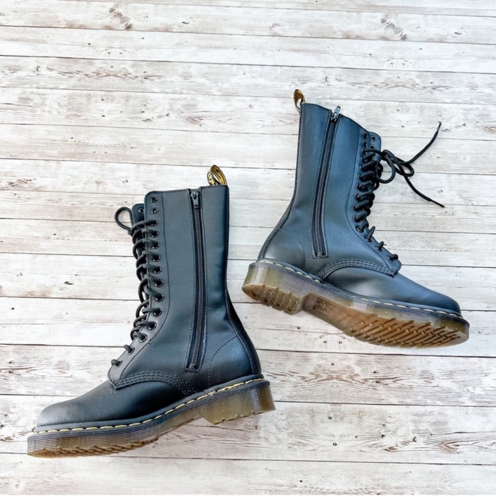 NEW Dr Martens 1914 Vonda Leather Mid Calf Boots
Black Softy T Floral Size 6 - Picture 8 of 15